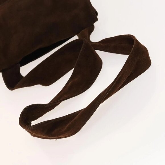 CHANEL Shoulder Bag Suede Brown CC Auth BA4603 - Picture 8 of 16